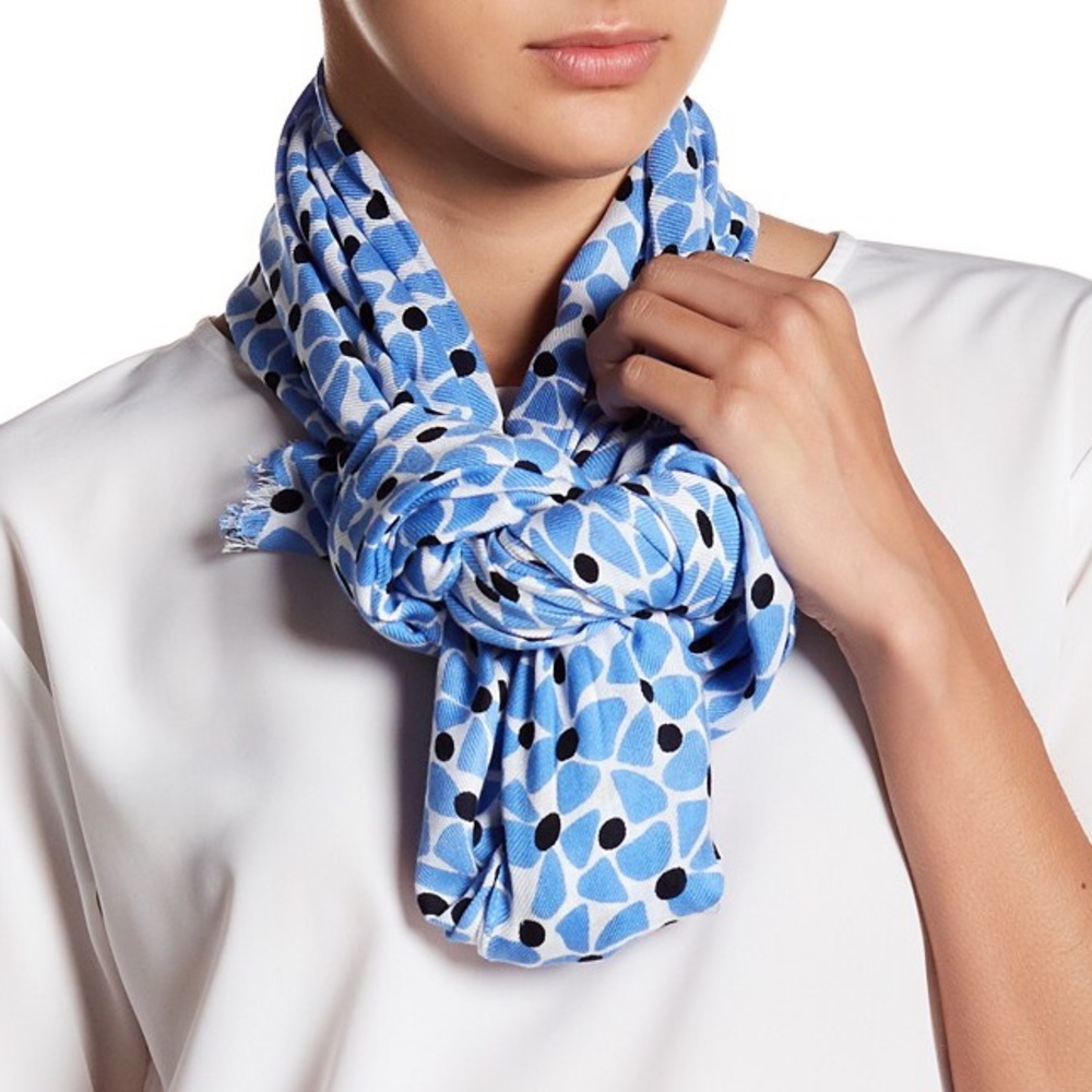 Kate Spade Blue Bow Scarf